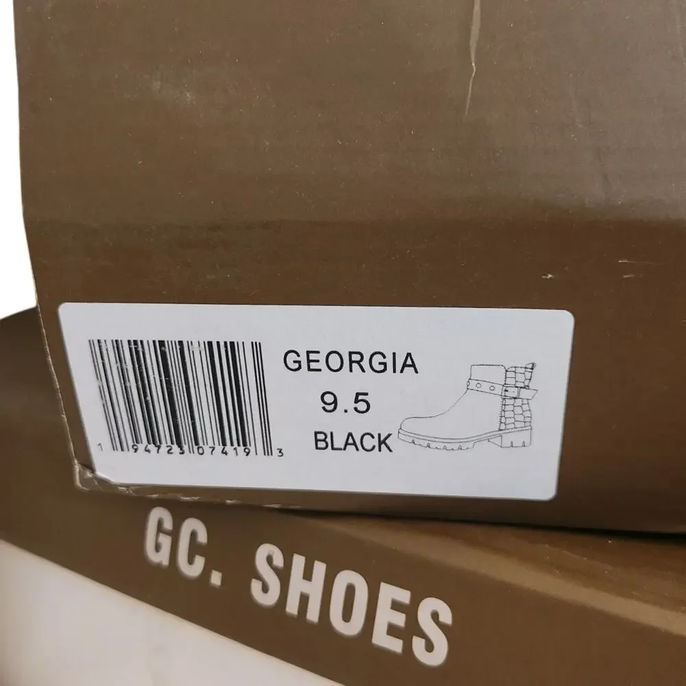 New GC Georgia Black Bootie Biker 9.5M